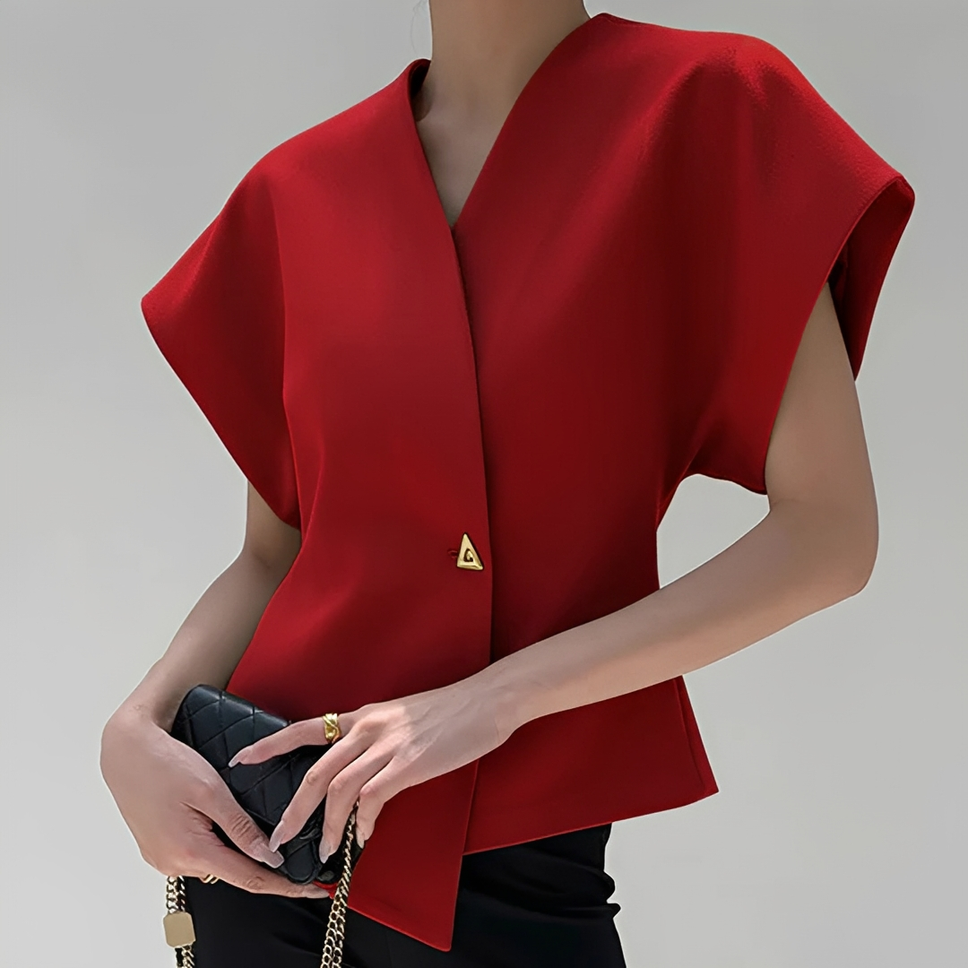 Ariella - Trendy V-neck blouse
