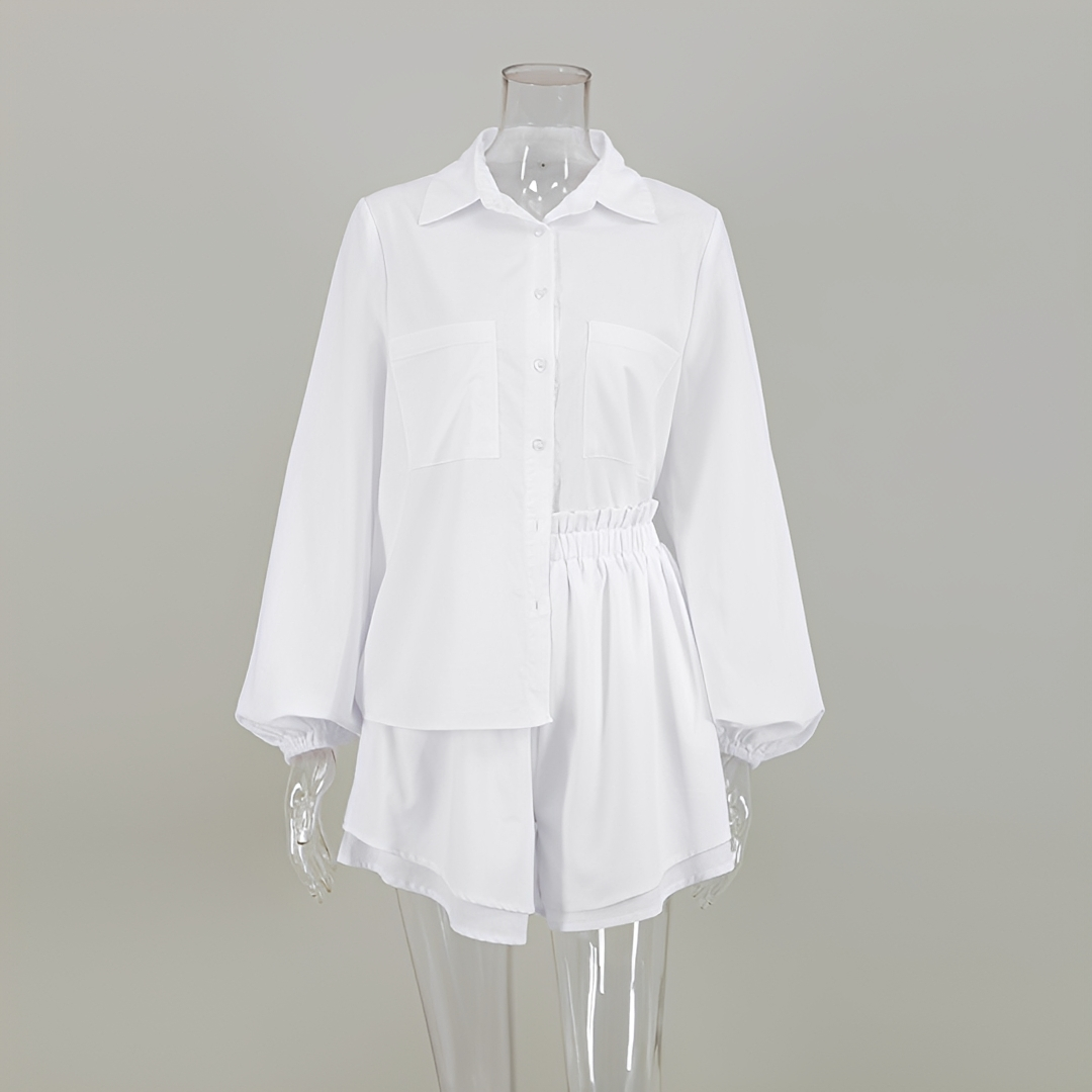 Larnie - Stylish top and shorts ensemble