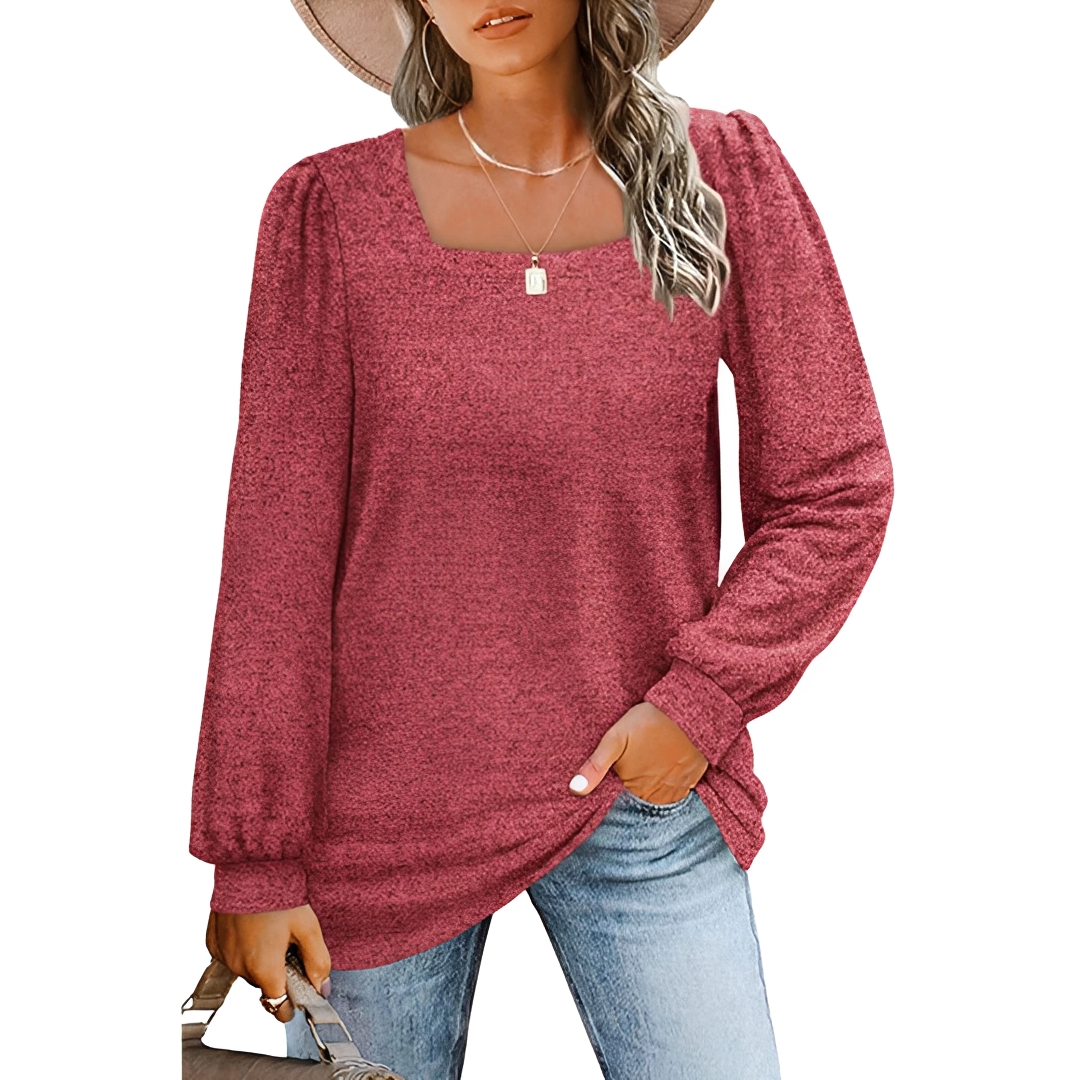 Jaylin - Stylish Square Neckline Shirt