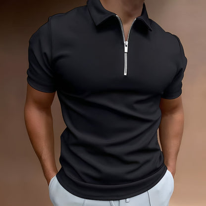 Carlos - Men's stylish polo shirt with zipper