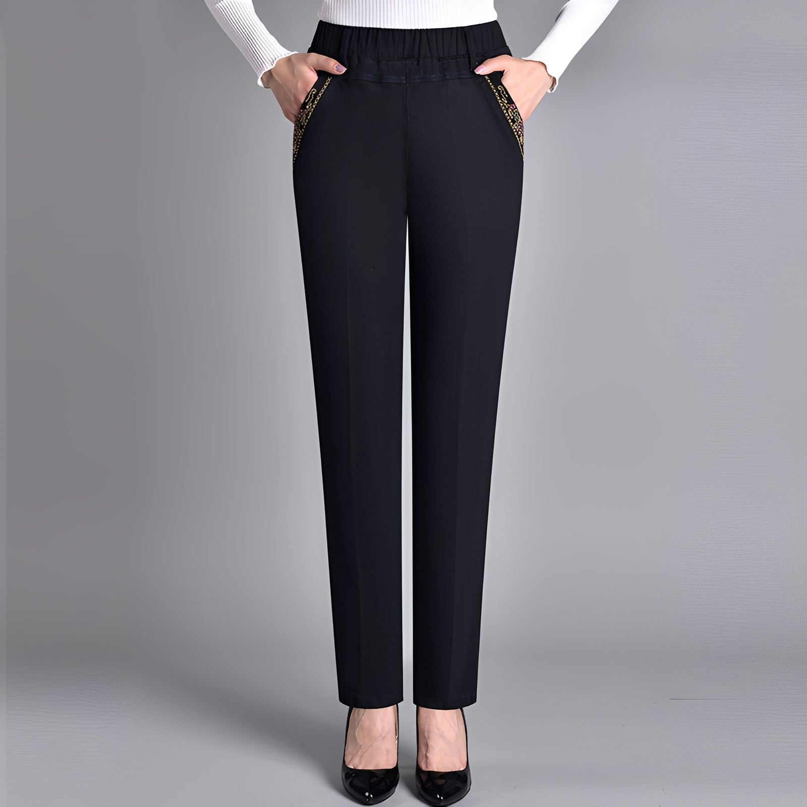 Daniella - Trendy Pants with Elastic Waistband