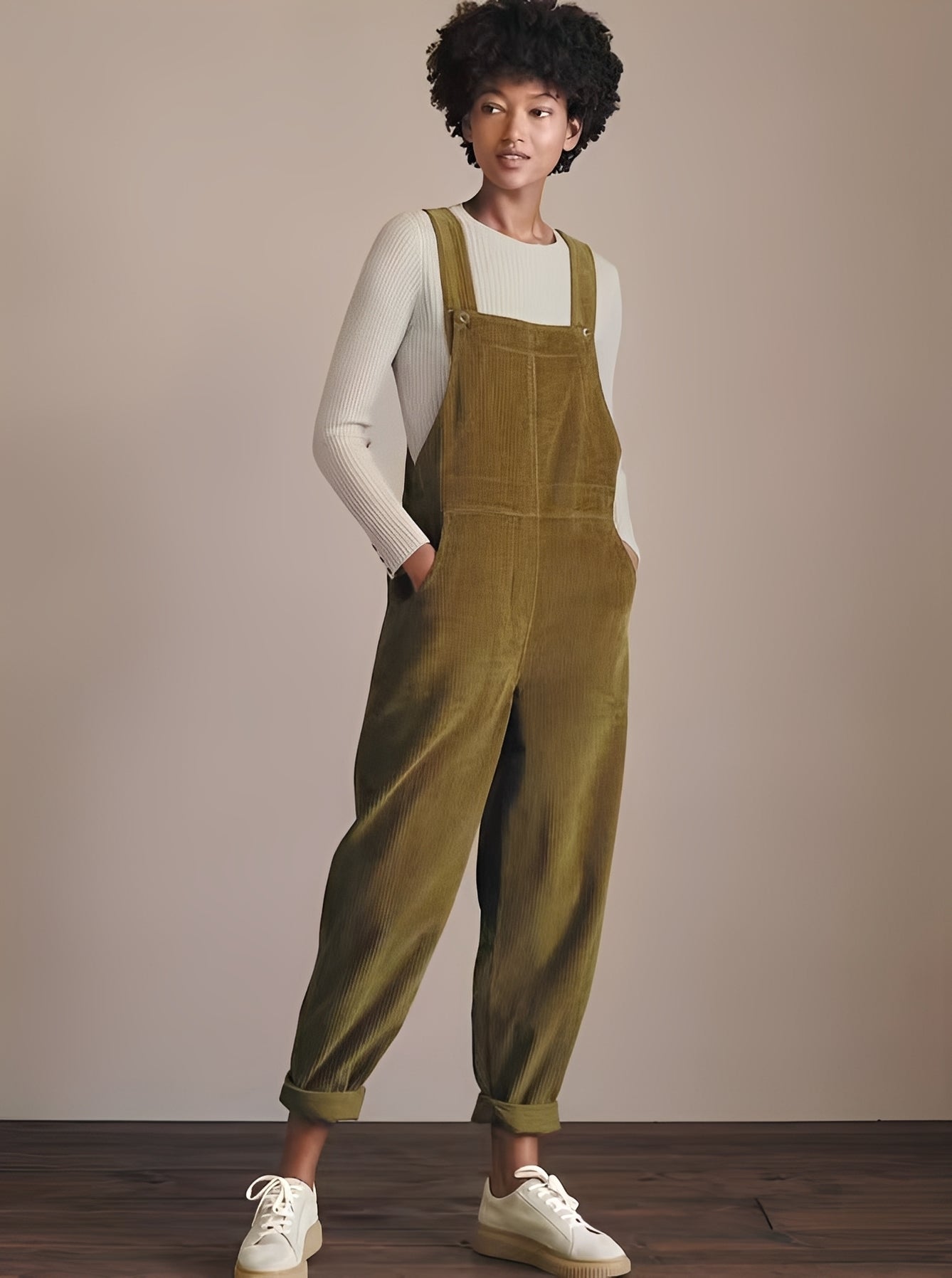 Kristina - Fashionable corduroy jumpsuit for women