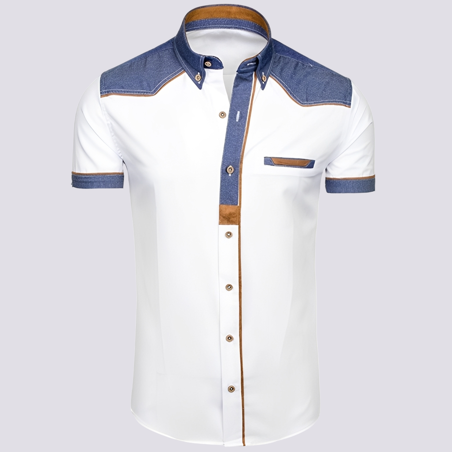 Frank -Men stylish denim polo shirt