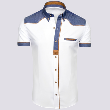 Frank -Men stylish denim polo shirt
