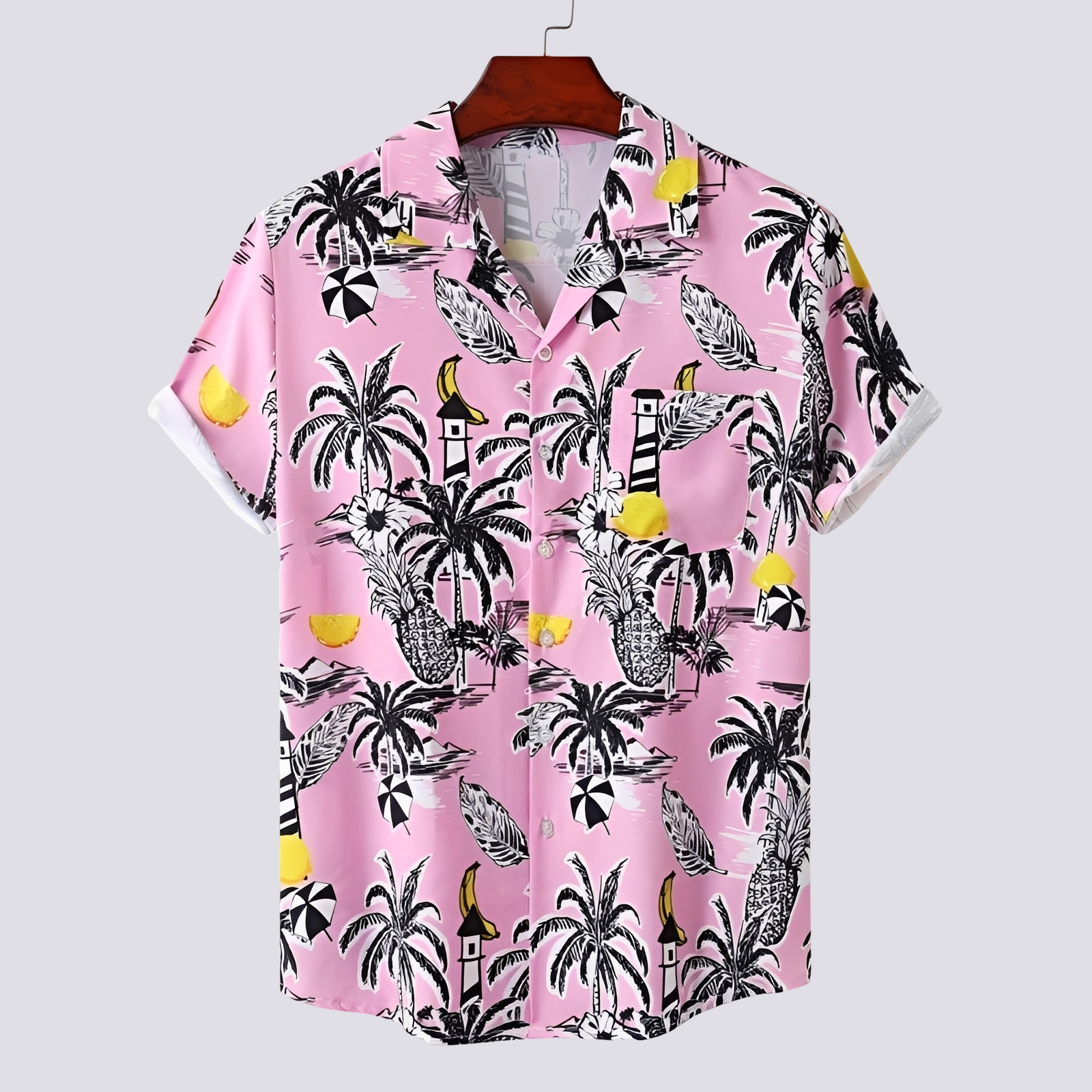 Ronan - Men's stylish polo shirt with Hawaiian design