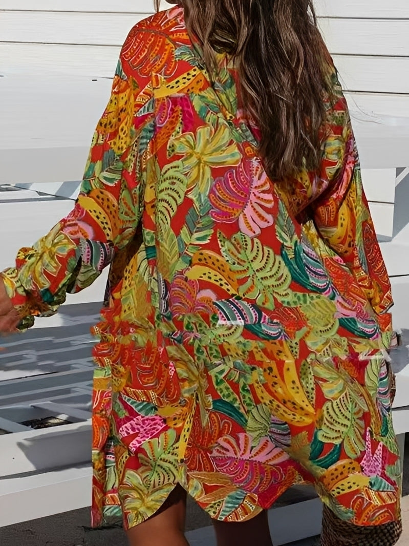 Montes - Floral Button-Up Shirt Dress