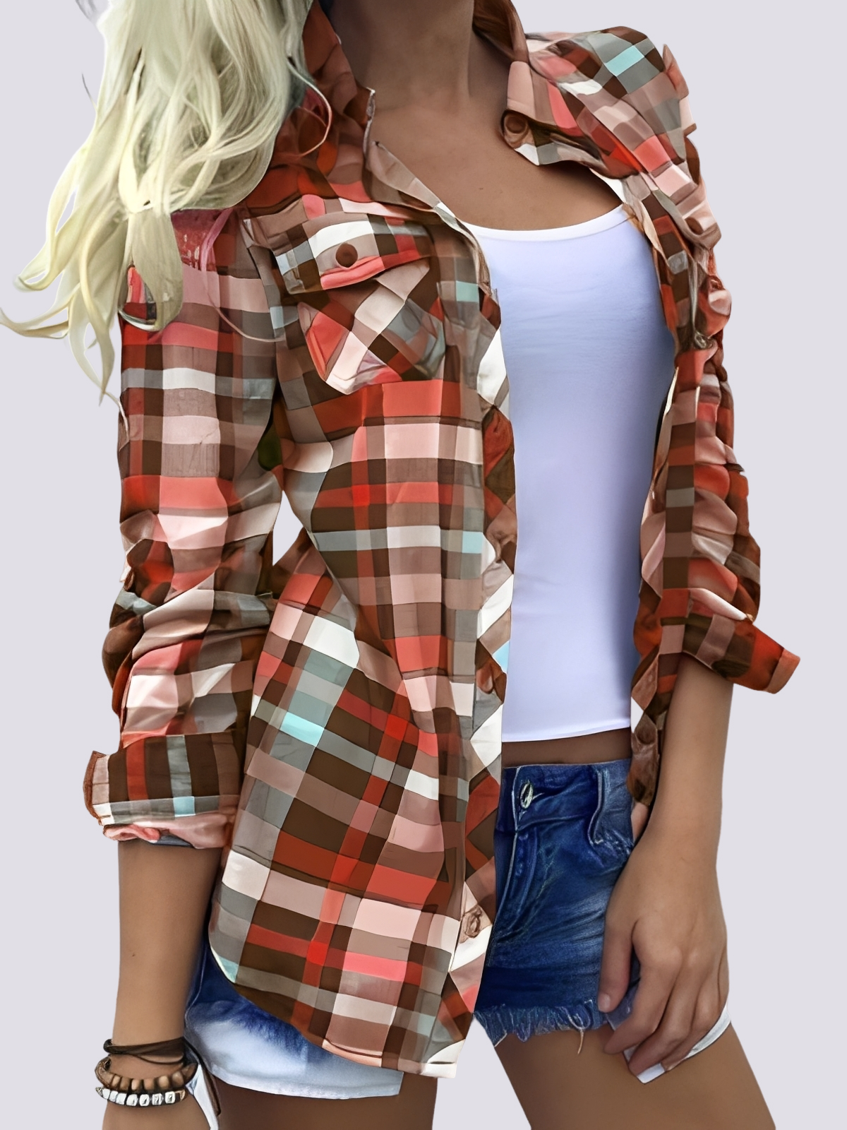Charlotte - Long-sleeved Colorful Shirt