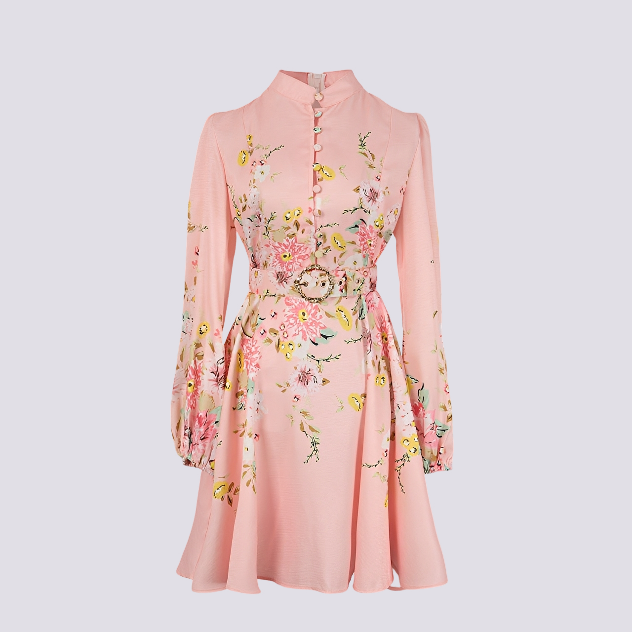 Saskia - Chic button-front mini dress for women