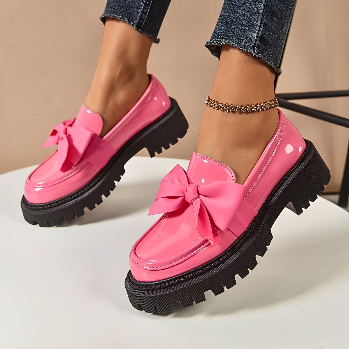 Yasir - Traditional Loafers with Bow Accent