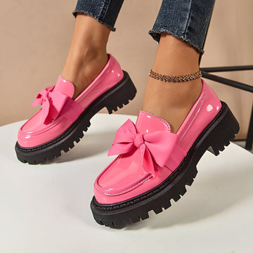 Yasir - Traditional Loafers with Bow Accent