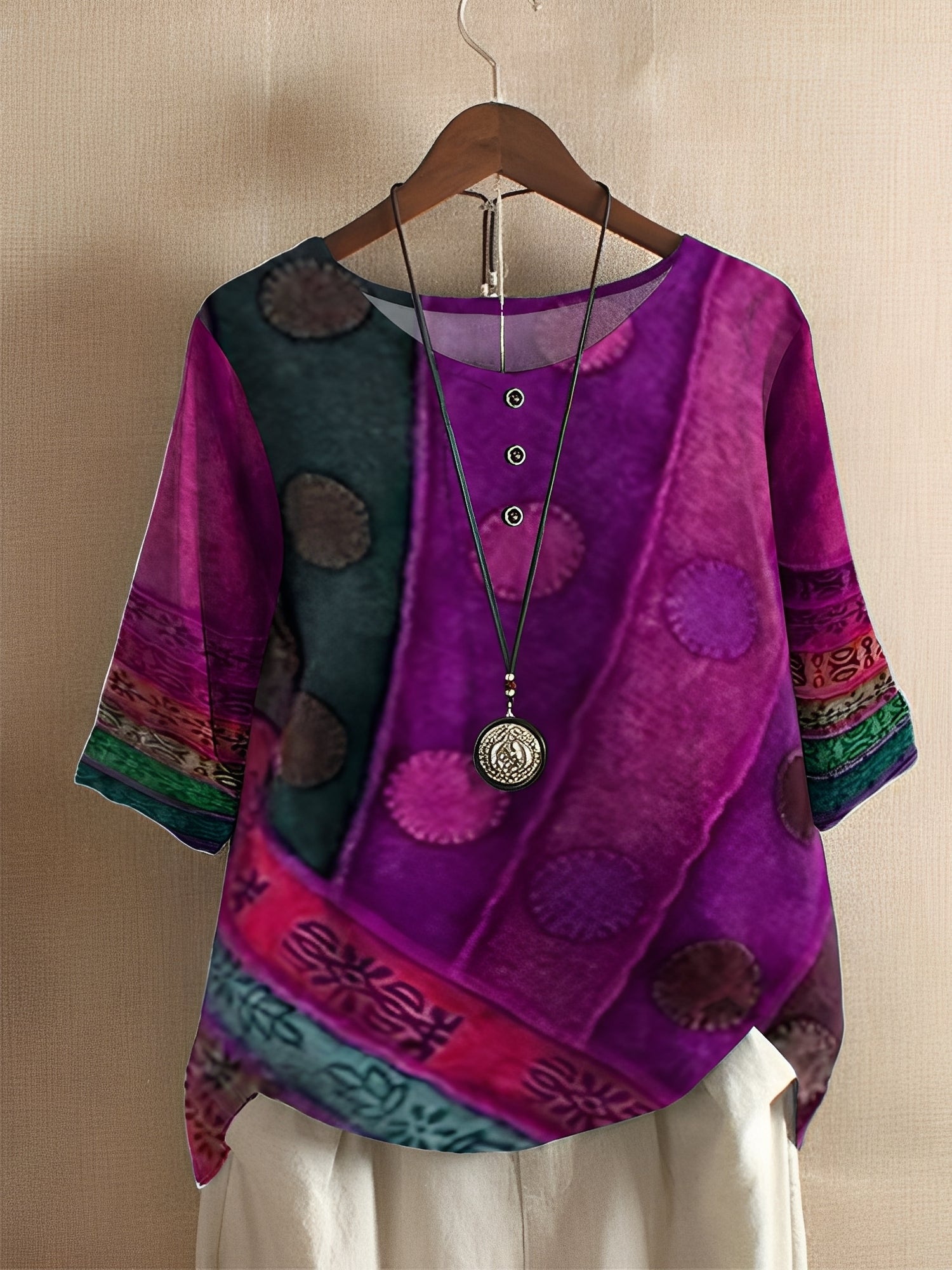 Hennie - Women's printed, loose-fit shirt