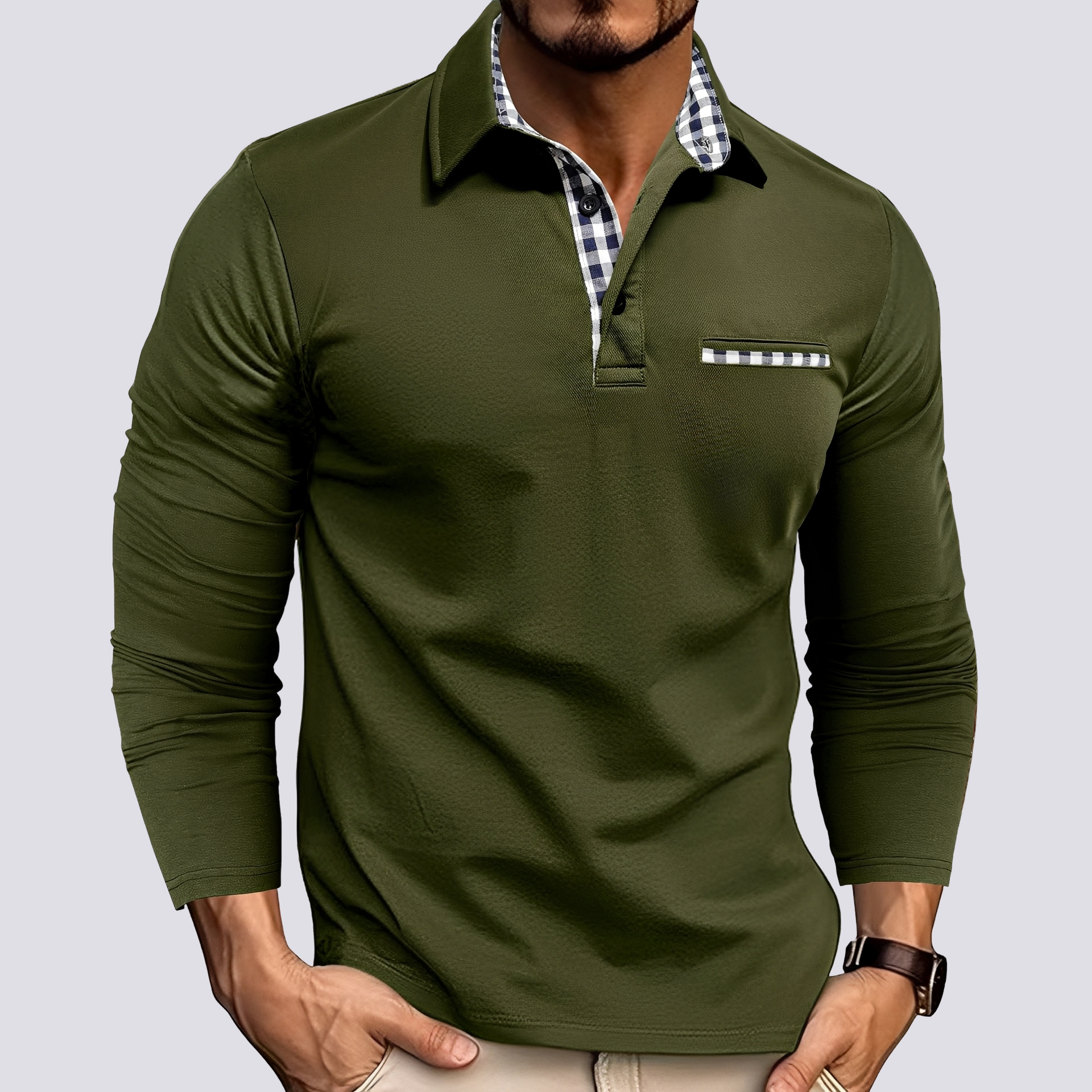 Mark – Men's polo shirt – Casual long-sleeve shirt