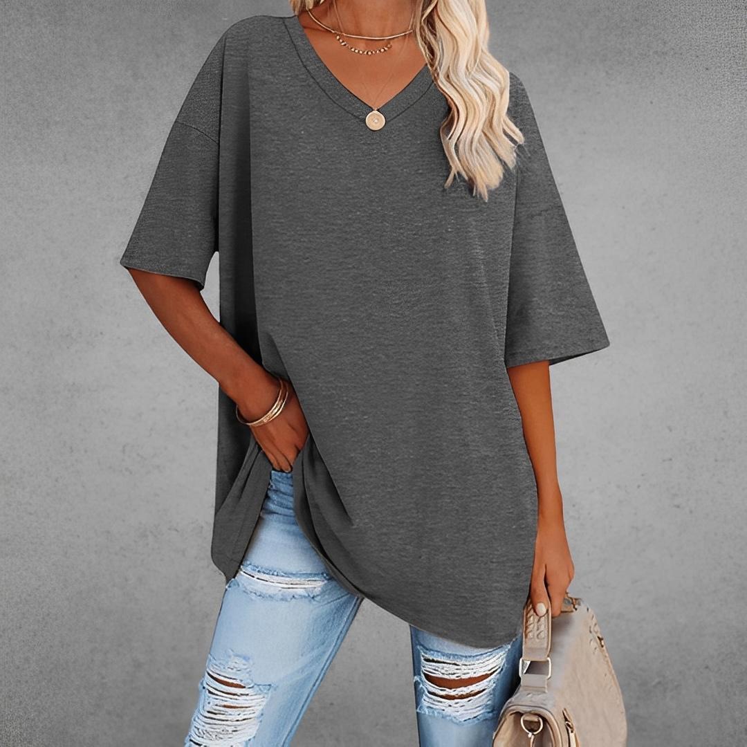 Andrea - Elegant V-neck Blouse for Women