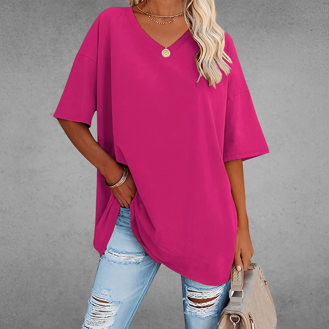 Andrea - Elegant V-neck Blouse for Women