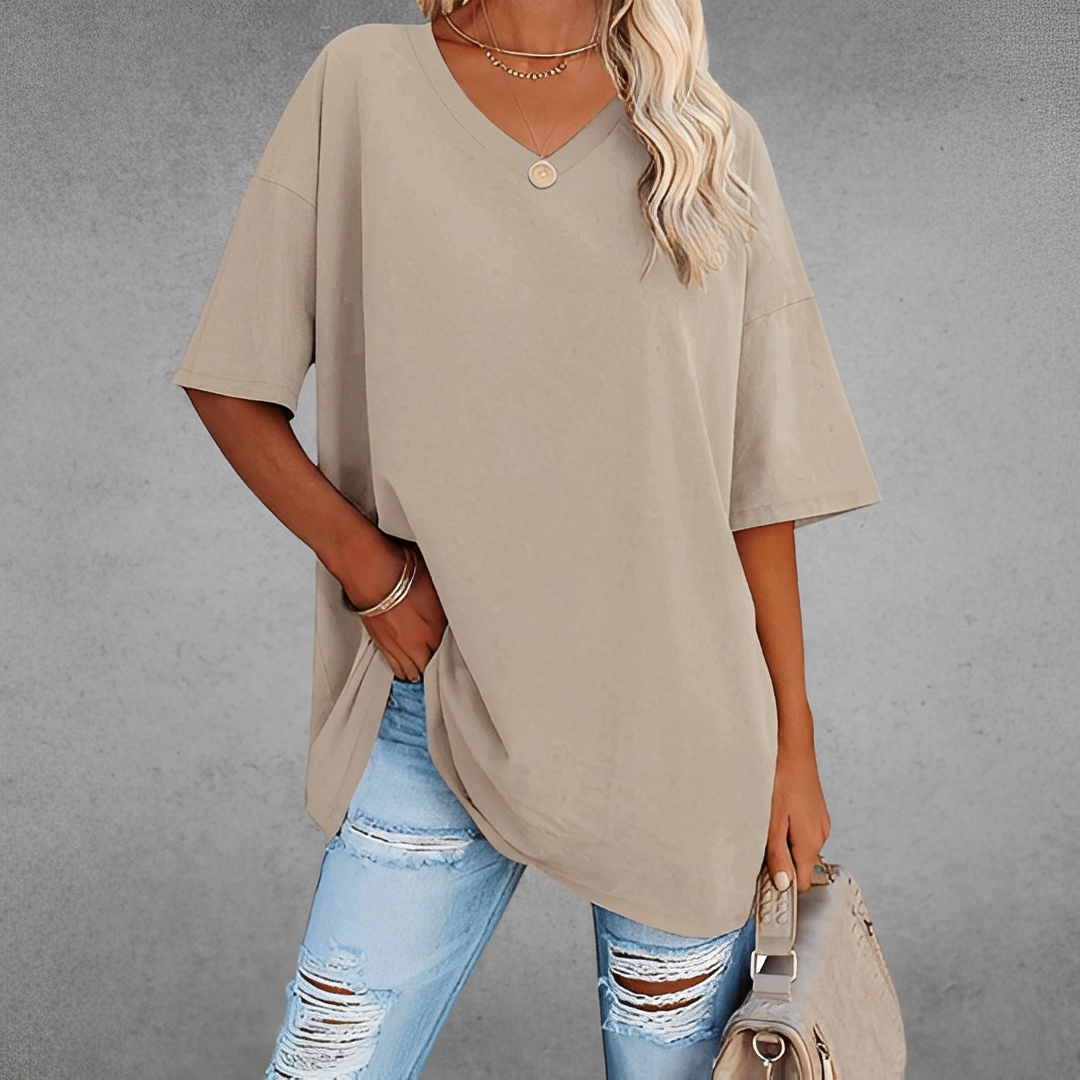 Andrea - Elegant V-neck Blouse for Women