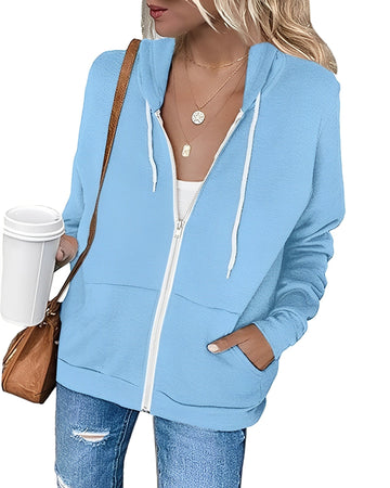 Alicia - A lightweight hoodie with zipper and practical pockets