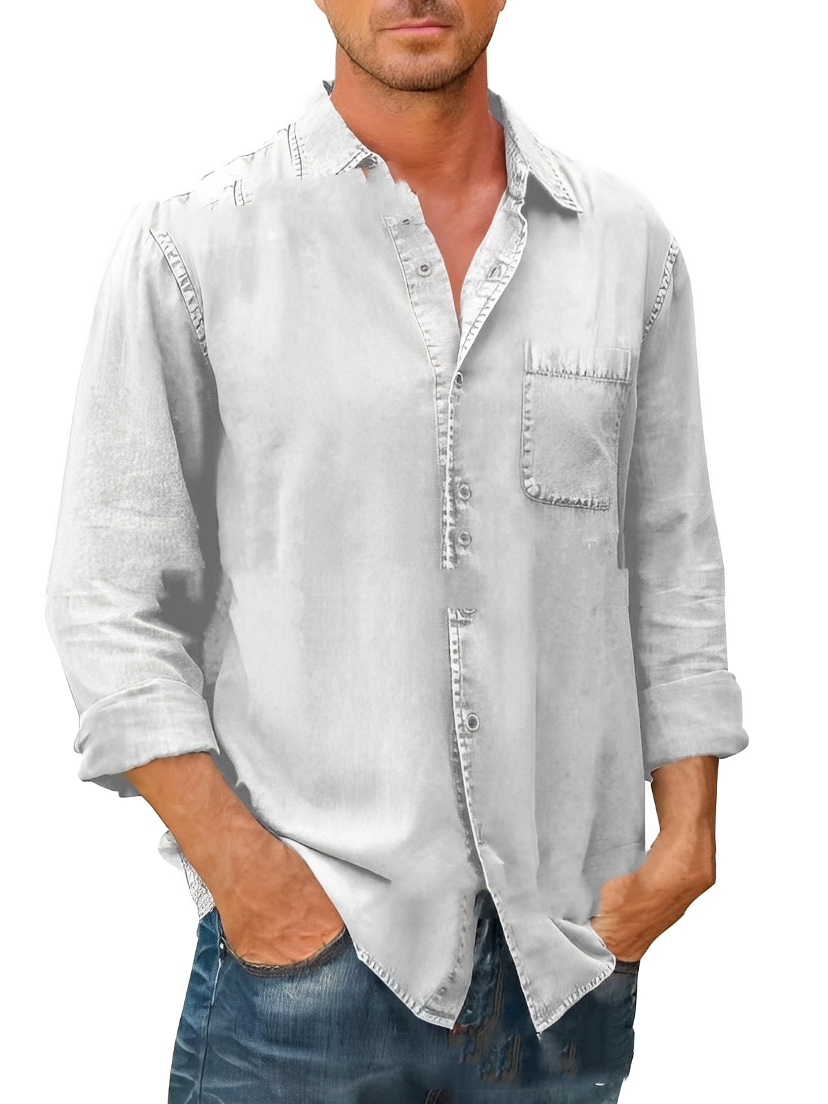 Alfie - Long-Sleeve Washed Shirt