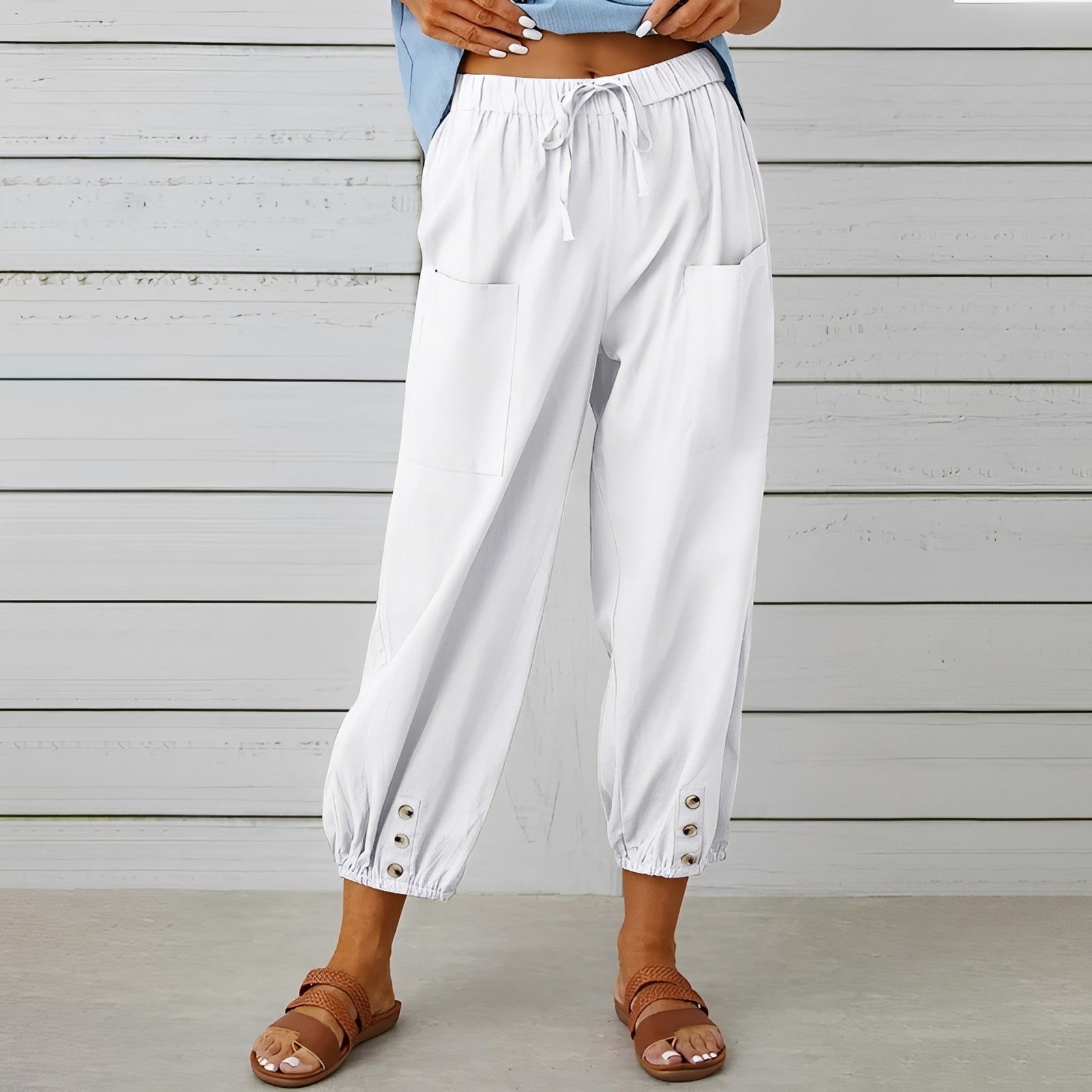 Christa - Women's Casual, Loose Cropped Pants