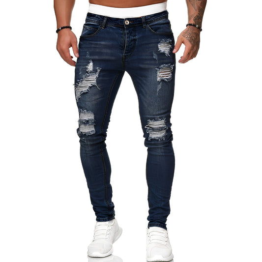 Annie - Men's casual ripped skinny jeans