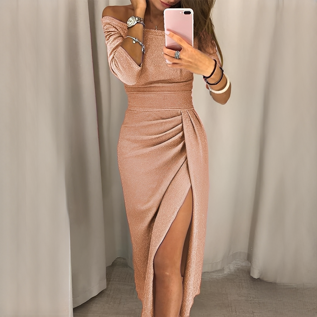 Cristy - Elegant off-shoulder dress for women