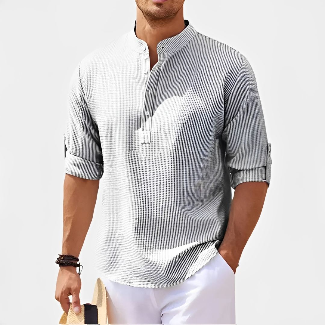 Khenneth - Trendy summer long-sleeve shirt for men