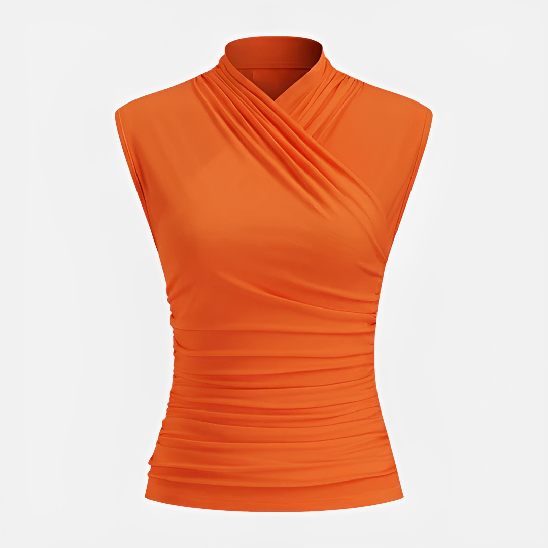 Mireya - Chic Cross Neck Top