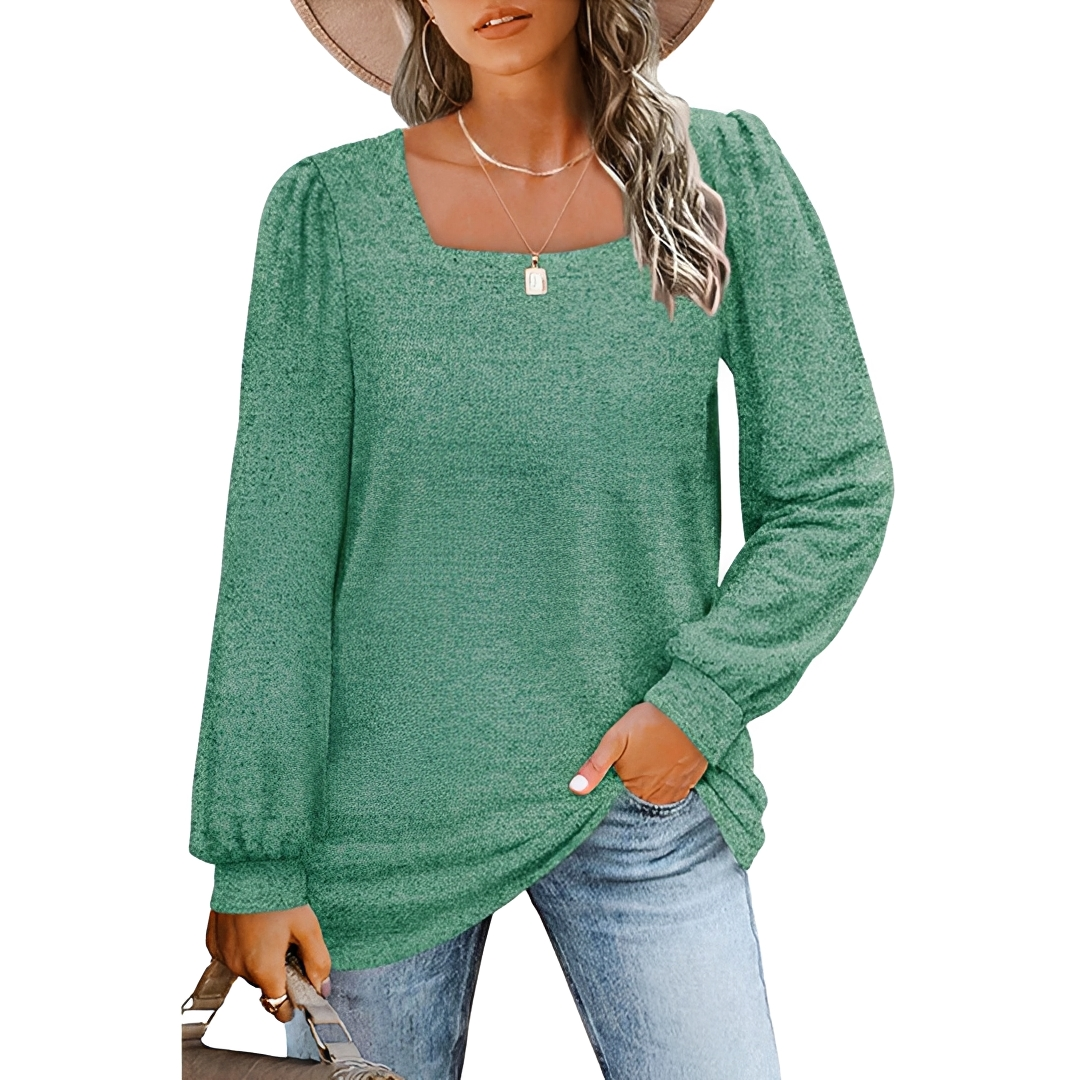 Jaylin - Stylish Square Neckline Shirt