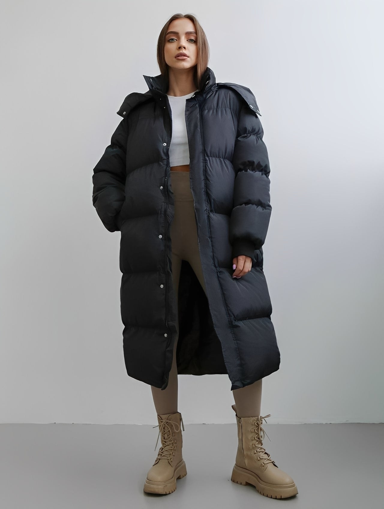 Eloise - Modern lightweight coat with hood for women