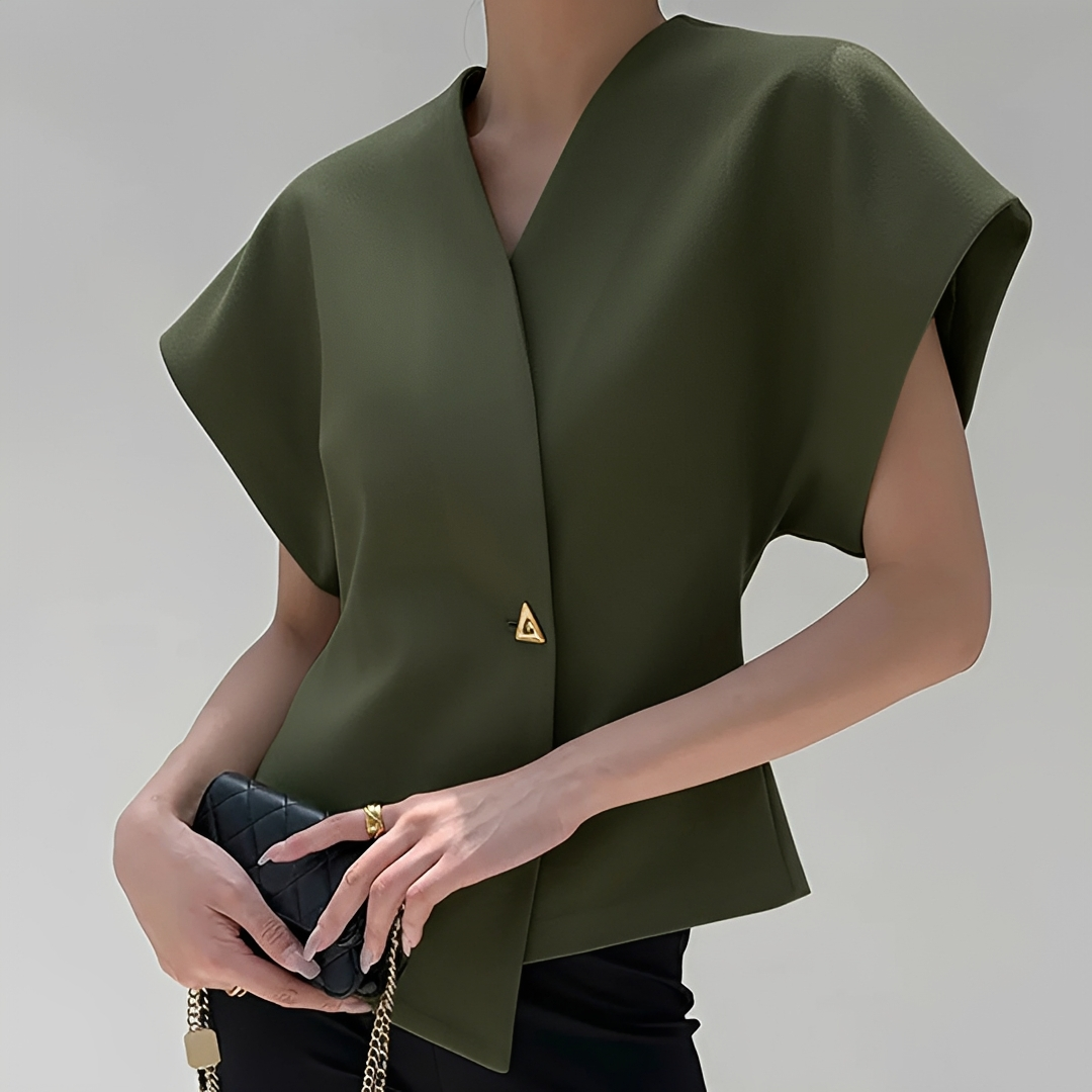 Ariella - Trendy V-neck blouse