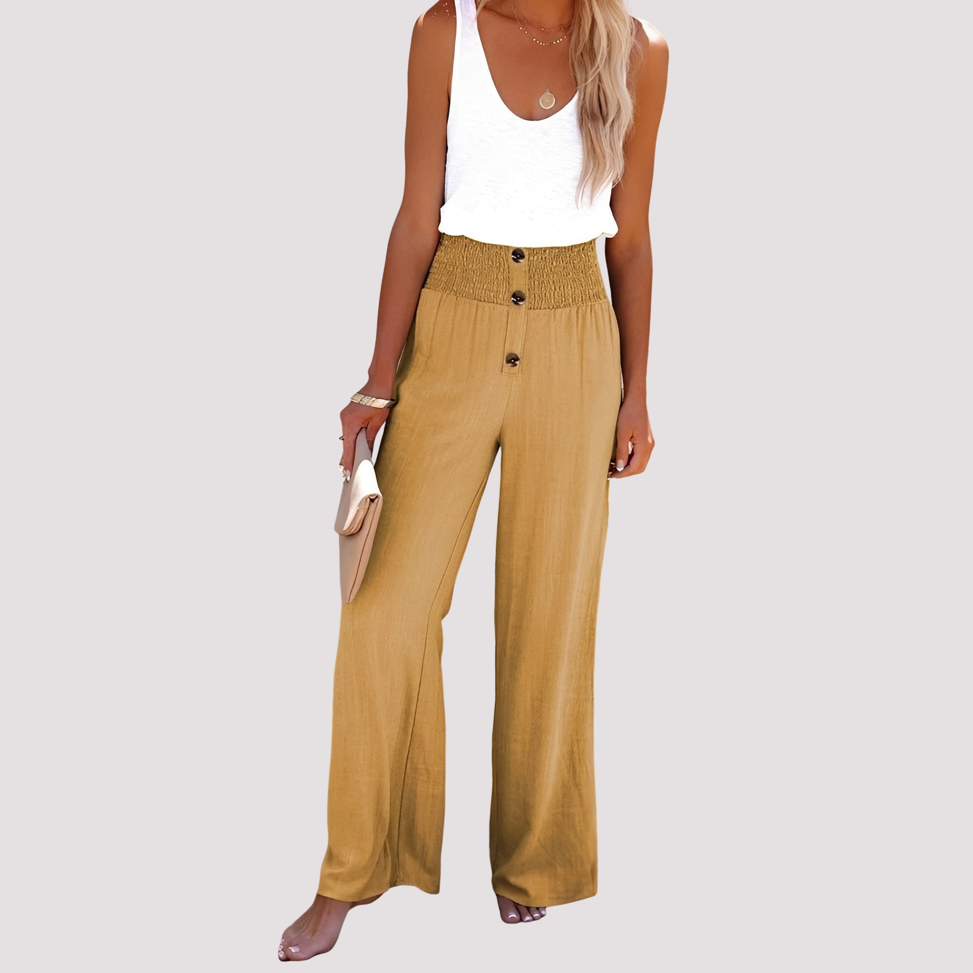 Christa - Loose Fit High-Waisted Pants