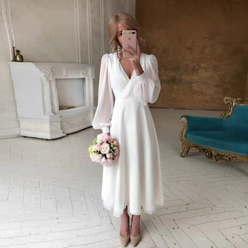 Carla - Chic, flowing long-sleeve dress for women