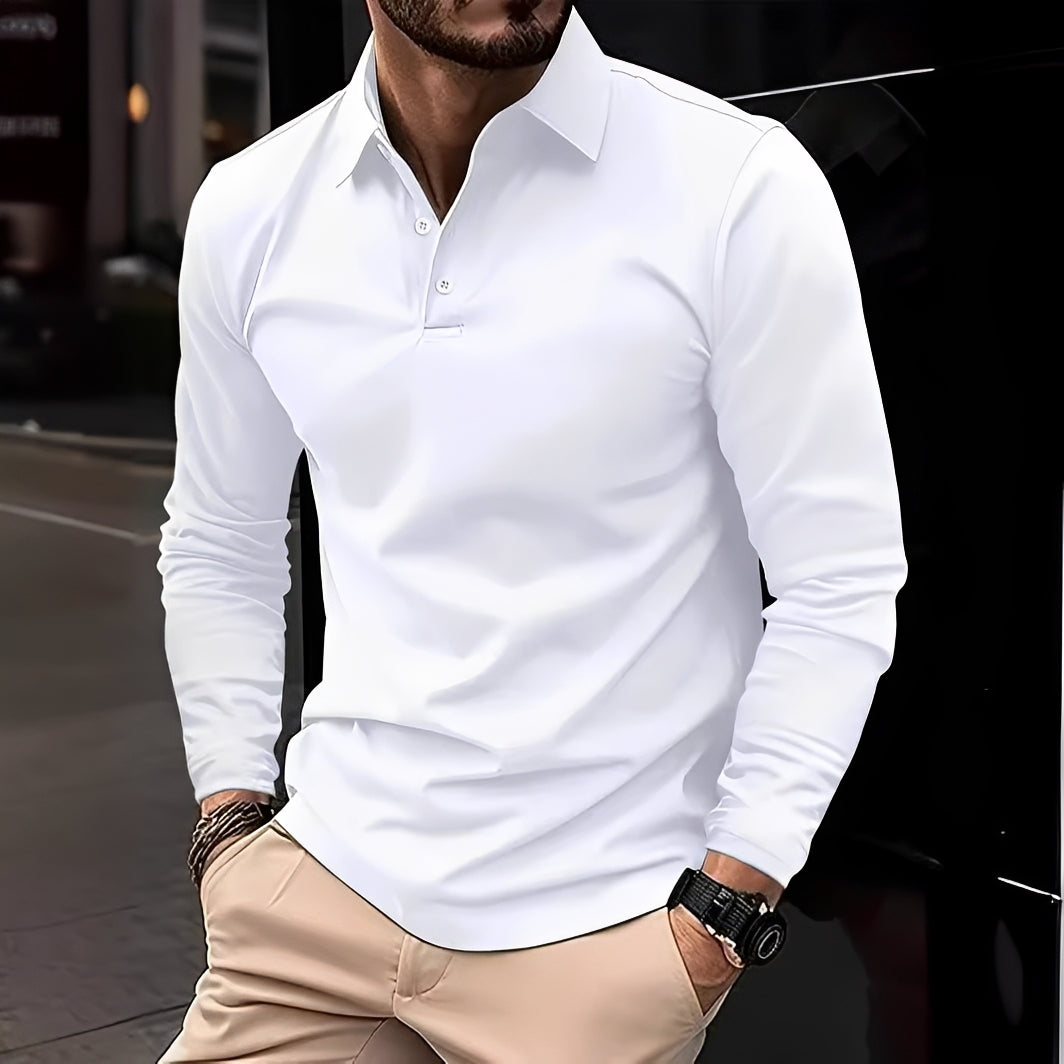 Conner – Men's long-sleeve polo shirt – Casual & comfortable