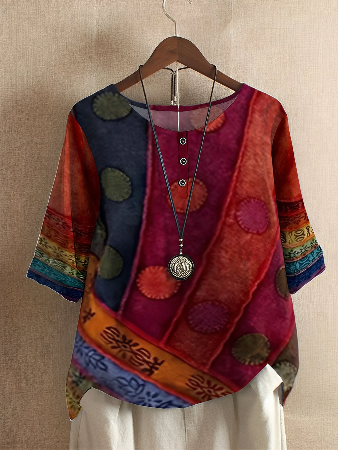 Hennie - Women's printed, loose-fit shirt