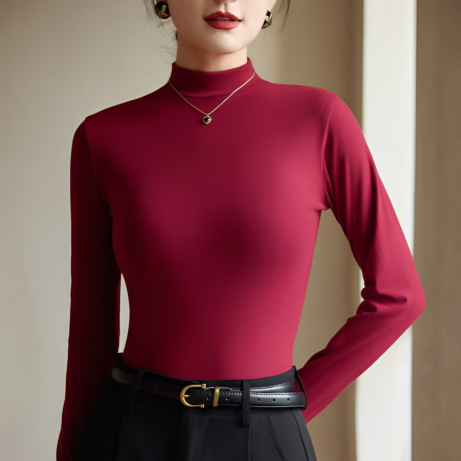 Antonette - Elegant turtleneck top
