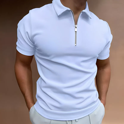 Carlos - Men's stylish polo shirt with zipper