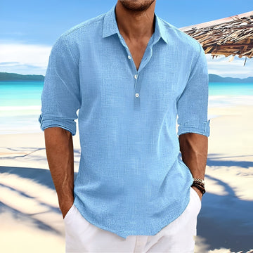 Ricky – Men's long-sleeve shirt – ideal for cozy, warm days