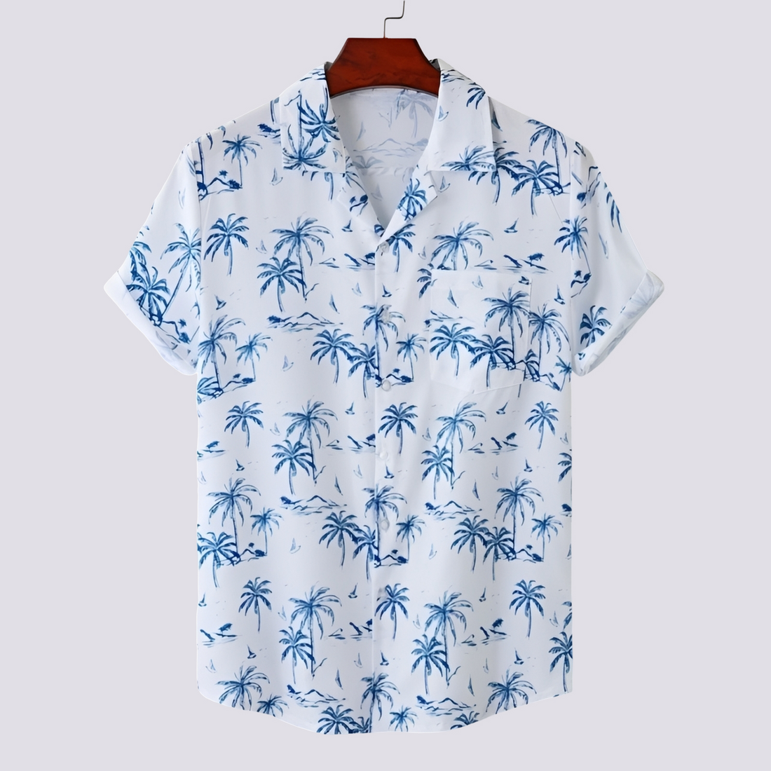 Ronan - Men's stylish polo shirt with Hawaiian design