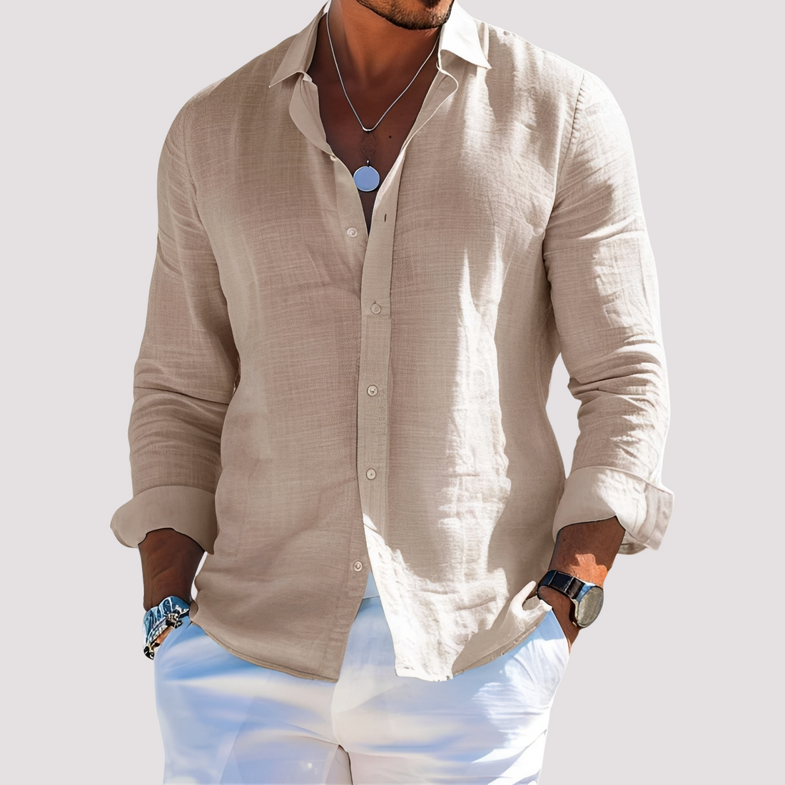 Dale – Men's long-sleeve shirt – Casual and laid-back