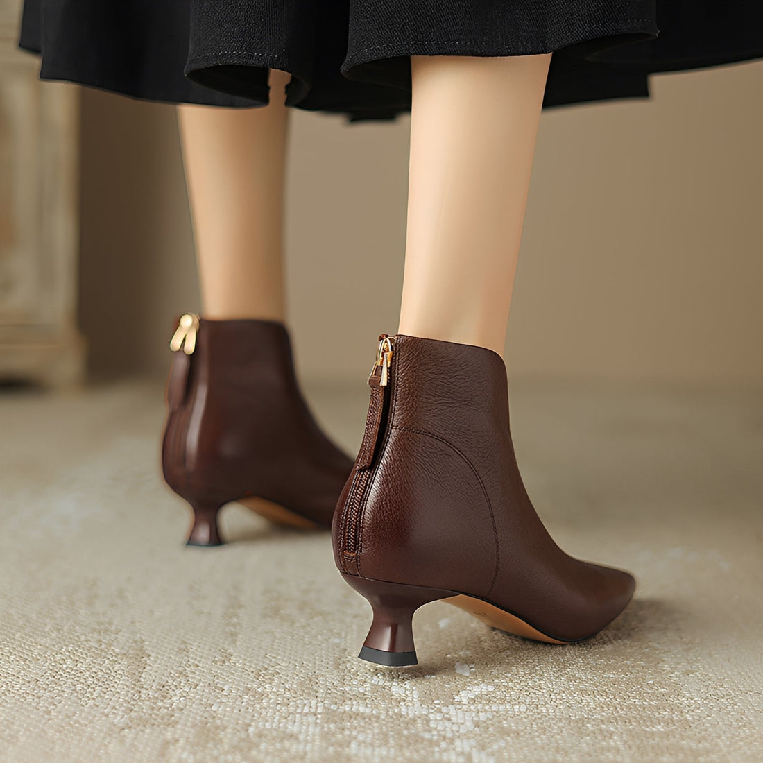 Samira - Trendy Heel Short Boots