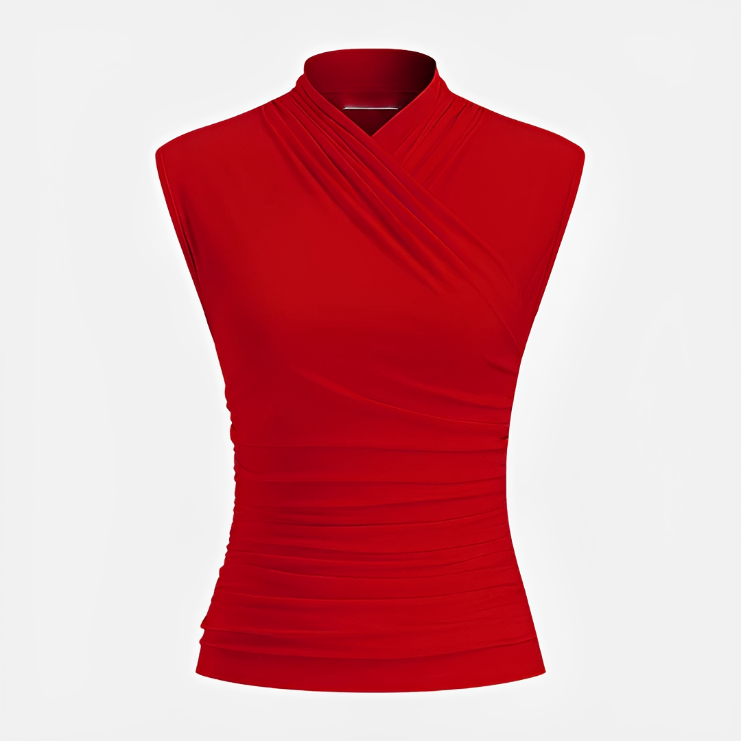 Mireya - Chic Cross Neck Top