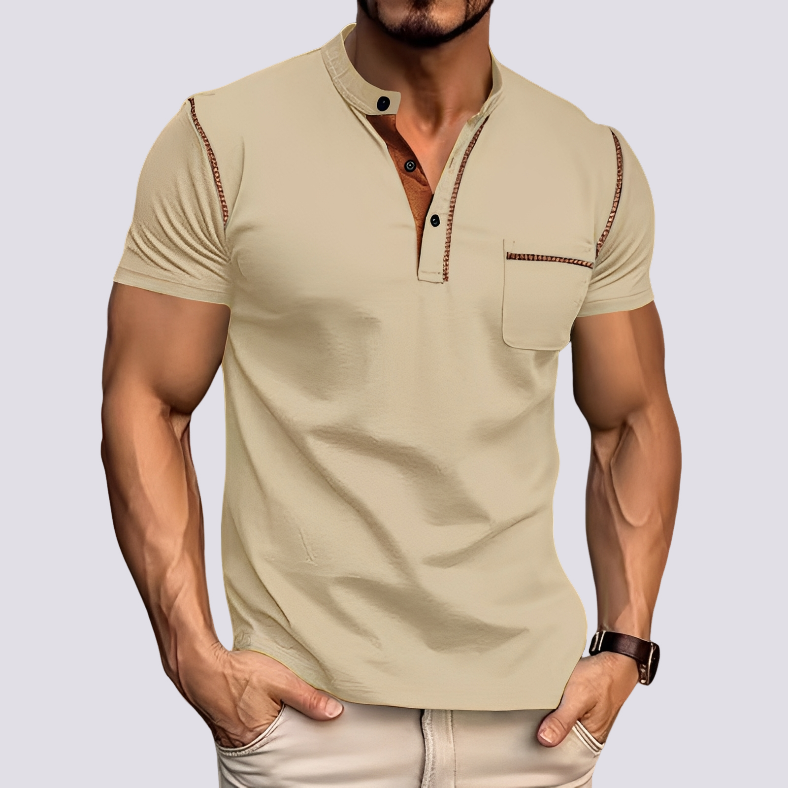 Stefan - Men's stylish, breathable polo shirt