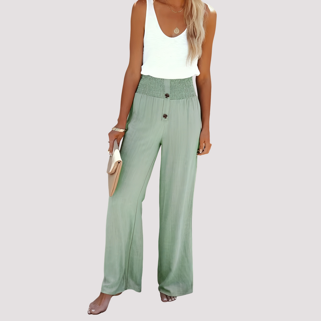 Christa - Loose Fit High-Waisted Pants