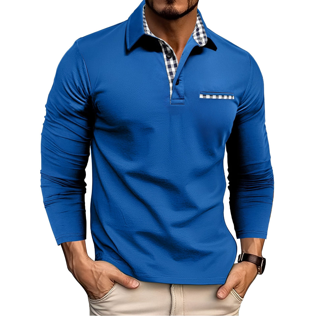 Gerald - Fashionable Long Sleeve Men's Polo Shirt