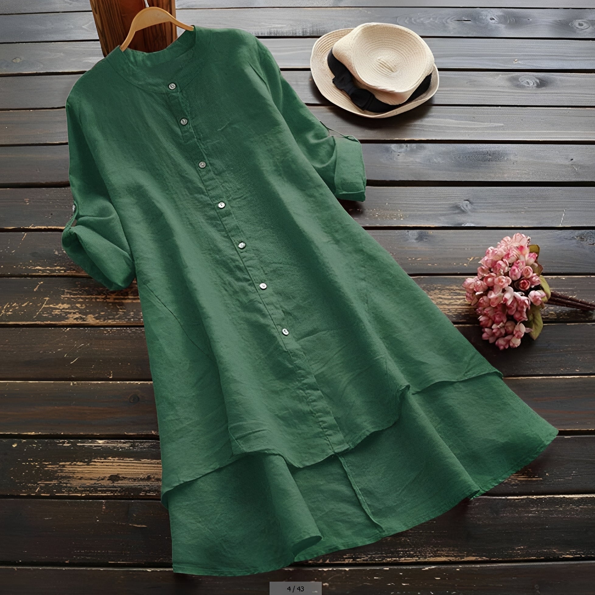 Mildred - Stylish Dress with Buttons
