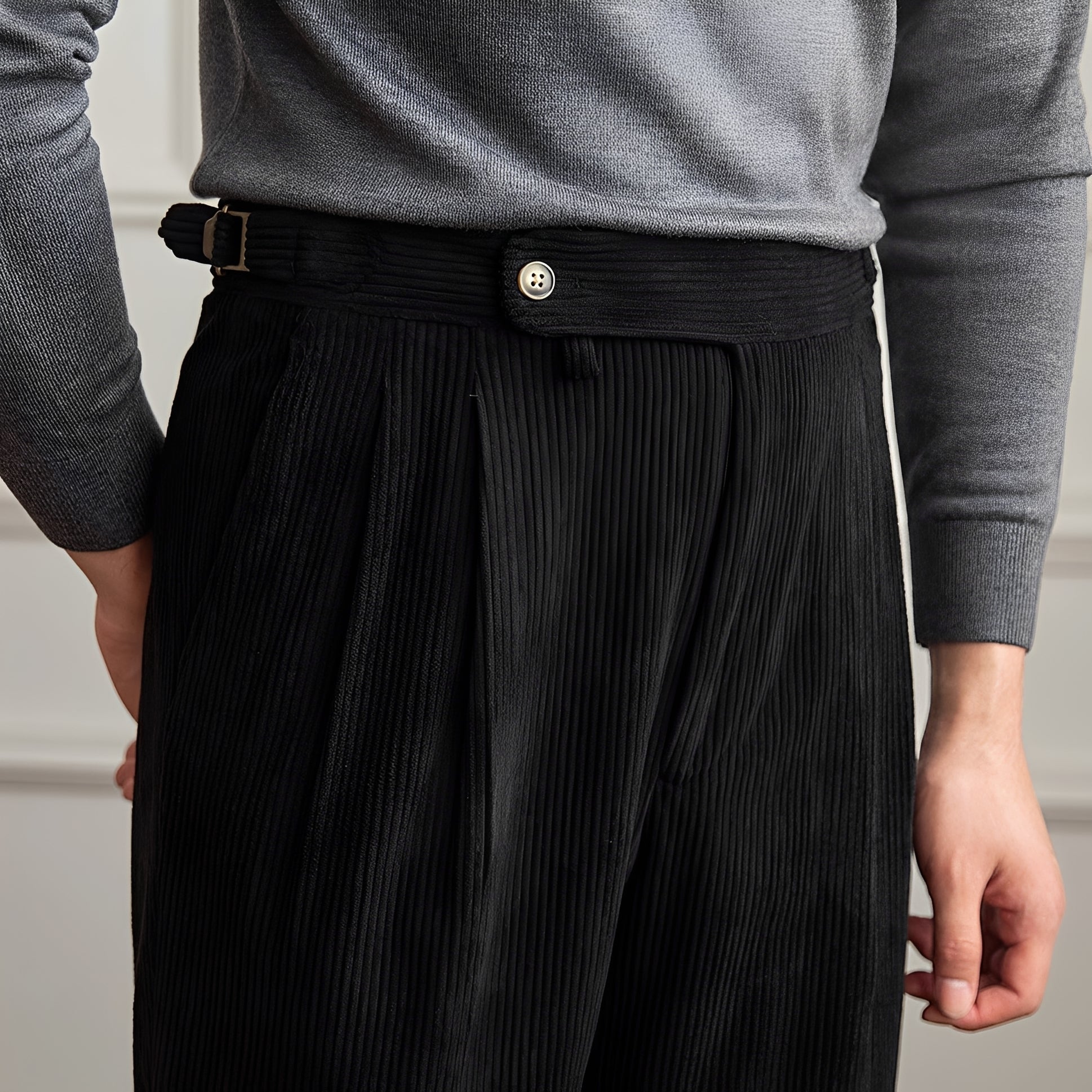 Rafael - High Waist Patterned Trousers