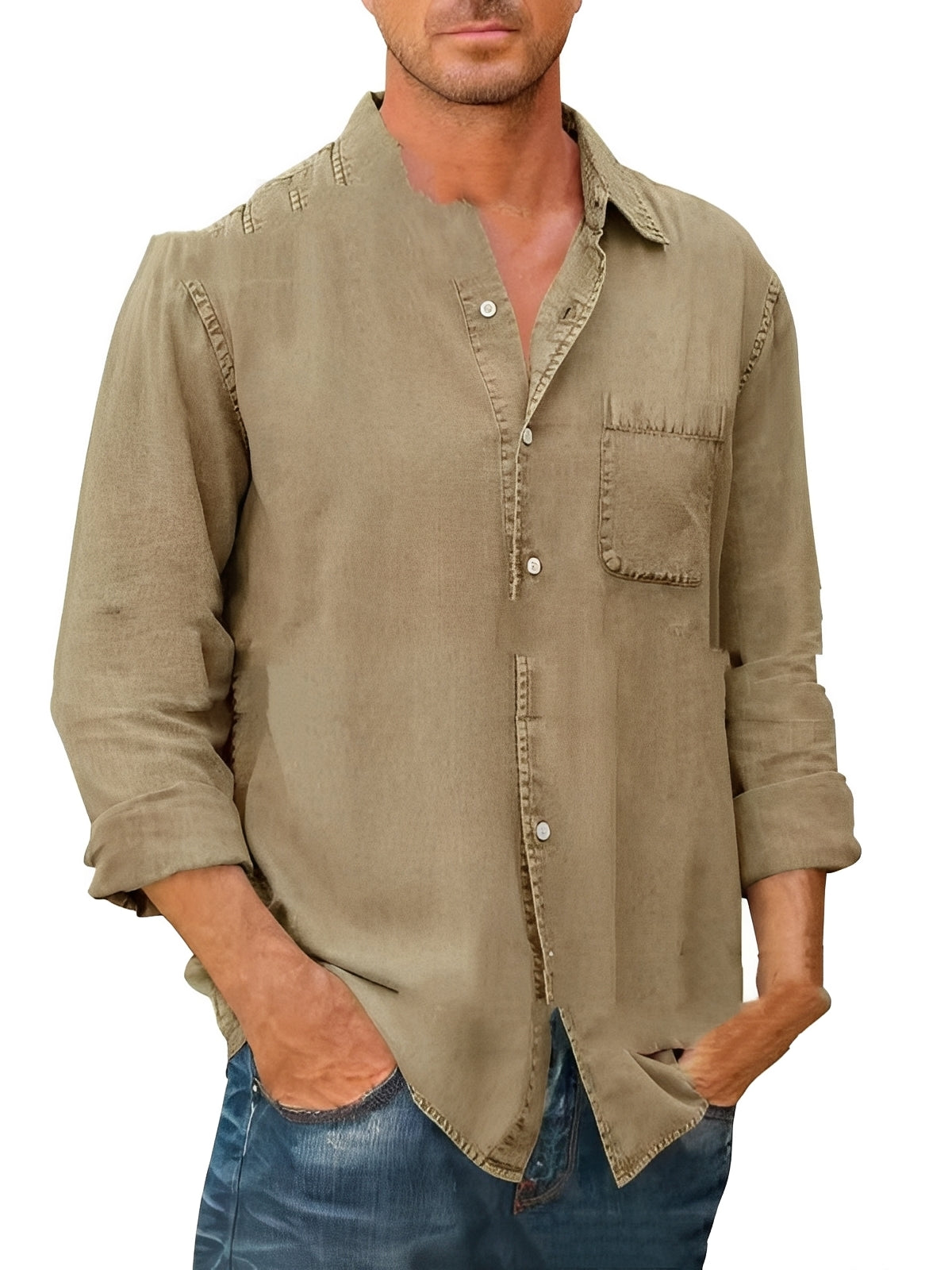 Alfie - Long-Sleeve Washed Shirt