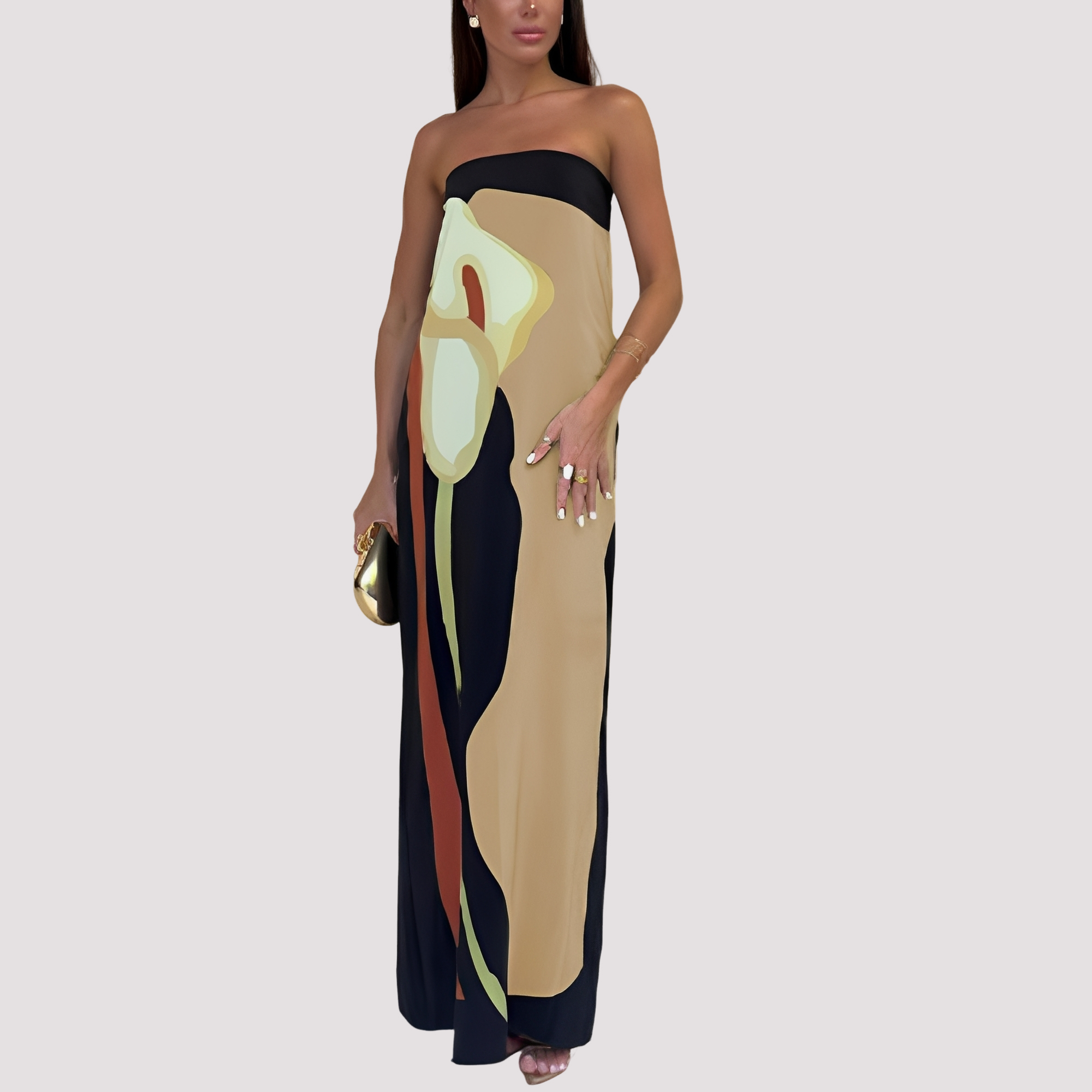 Samara - Fashionable Strapless Maxi Dress