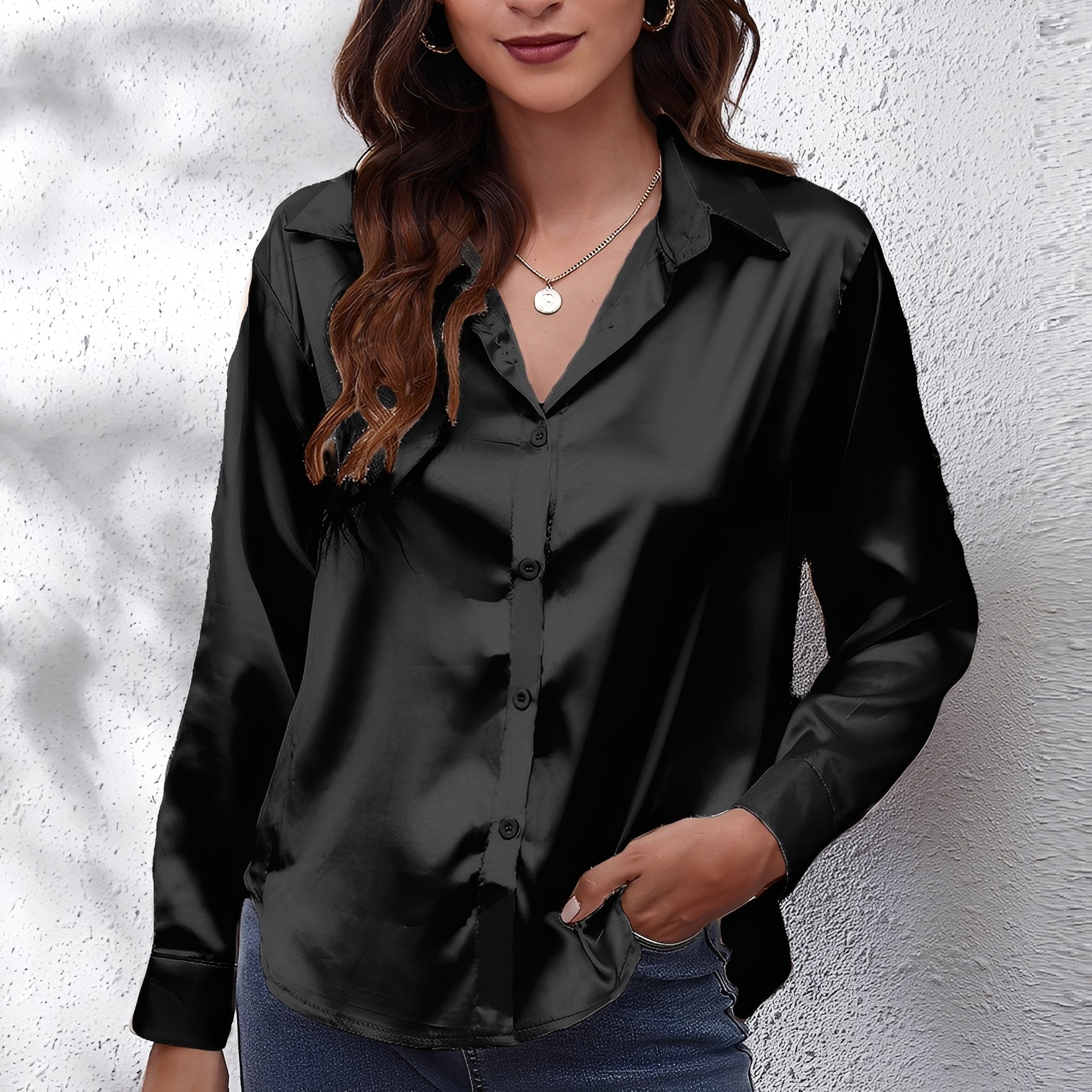 Fannia - Trendy Long-sleeve Shirt