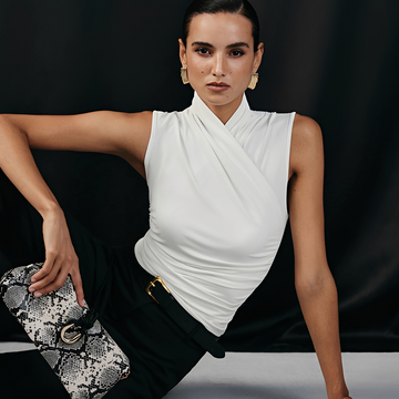 Mireya - Chic Cross Neck Top