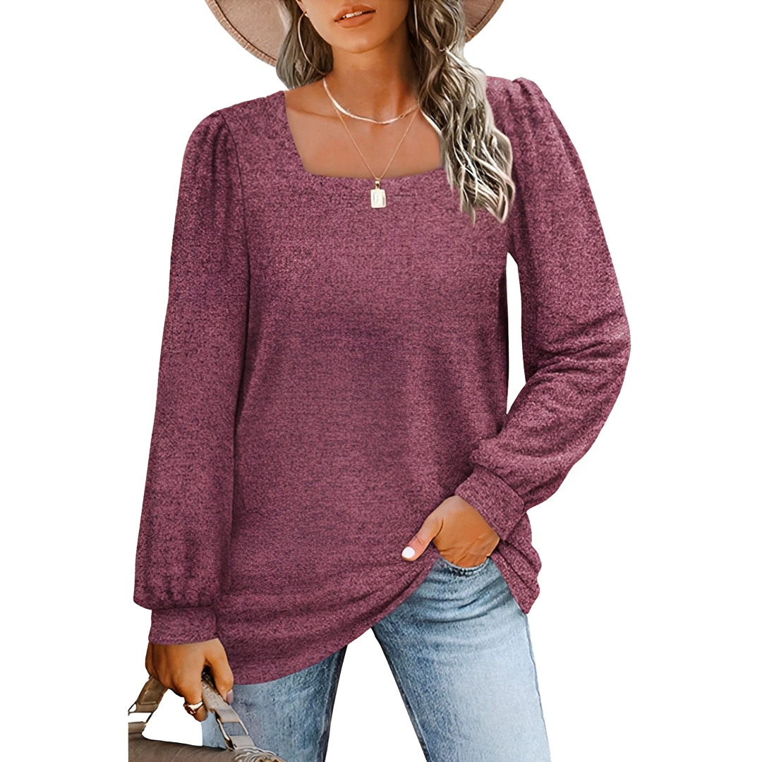 Jaylin - Stylish Square Neckline Shirt
